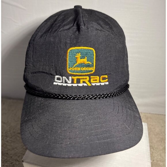 John Deere Black ONTRAC Adjustable Snapback Hat With Chain Accent - Picture 2 of 10